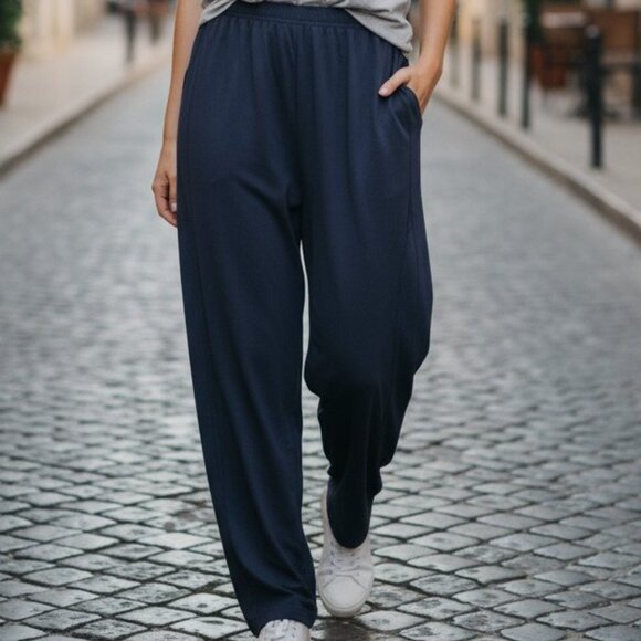 NEW Collections Navy Pull Elastic Waist Pull On Pants Woman’s Plus Size 2XL XXL - Picture 2 of 5